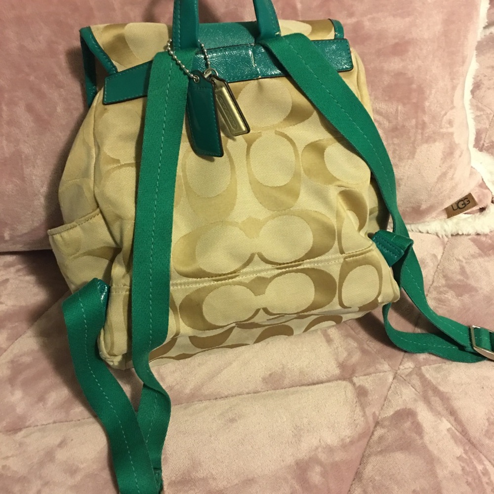 Coach Signature Cloth Backpack - Picture 2 of 5